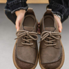 Men's Summer New Retro Shoes, Wide-Toe Casual Leather Shoes